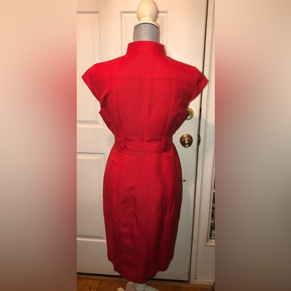 CALVIN KLEIN SLEEVELESS RED DRESS SZ 10 - Picture 2 of 4
